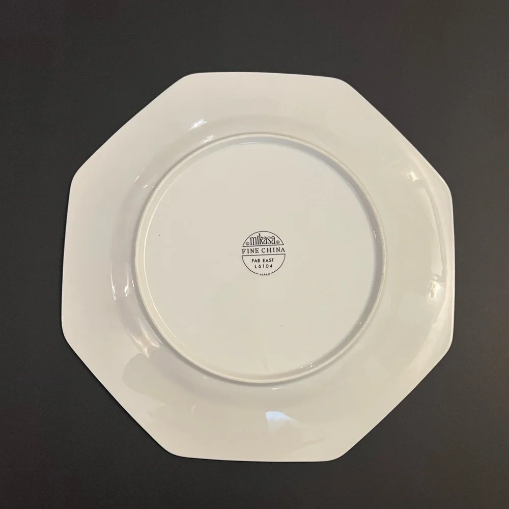 VTG Mikasa Far East 11.5” Octagon Platter 22K Gold Trim Mint